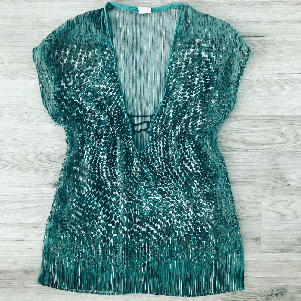 Becca Turquoise Green Swim Cover-Up